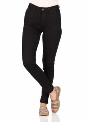 Lee Damen Jeans Scarlett High - Skinny Fit - Schwarz - Black Rinse