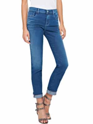 Replay Damen Jeans Vivy - Slim Fit - Blau - Medium Blue