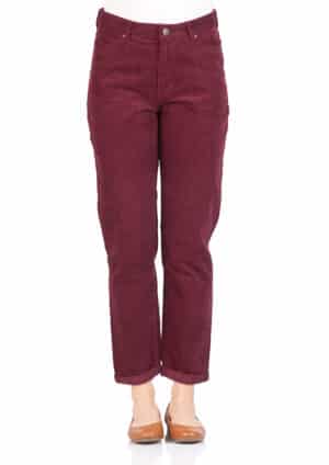 Lee Damen Jeans Mom - Straight Relaxed Fit - Rot - Burgundy