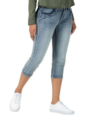 TIMEZONE 3/4 Damen Jeans TaliTZ - Slim Fit - Blau - Aqua Blue Wash