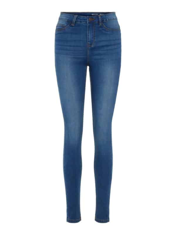 Noisy May Damen Jeans NMCALLIE HW SKINNY JEANS VI021MB - Skinny Fit - Blau