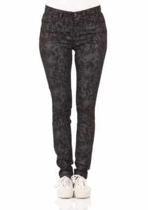 LTB Damen Jeans Amy - Skinny Fit - Schwarz - Black Python Wash