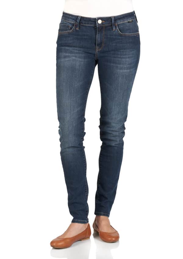 Mavi Damen Jeans Adriana - Super Skinny Fit - Blau - Dark Indigo Str