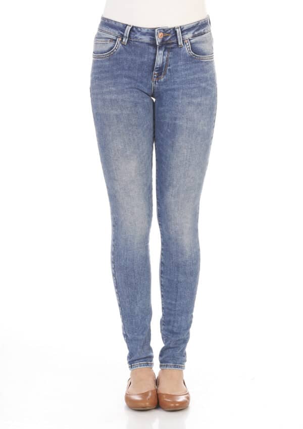 LTB Damen Jeans Nicole Skinny Fit - Blau - Yule Wash