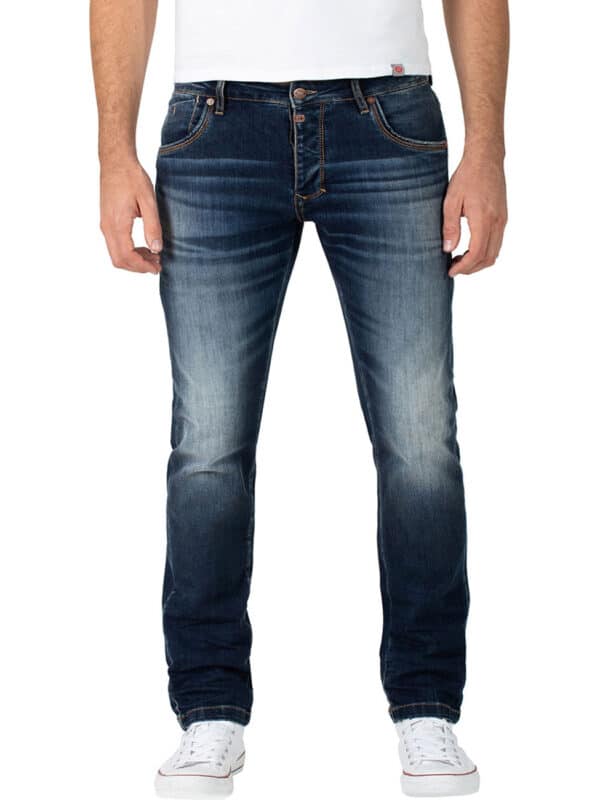 TIMEZONE Herren Jeans ScottTZ - Slim Fit - Blau - Sea Blue Aged Wash