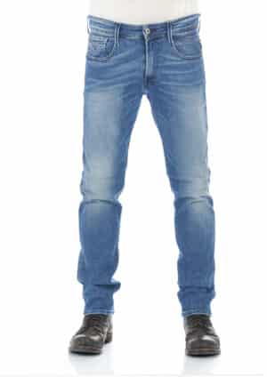 Replay Herren Jeans Anbass - Slim Fit - Blau - Medium Blue Denim