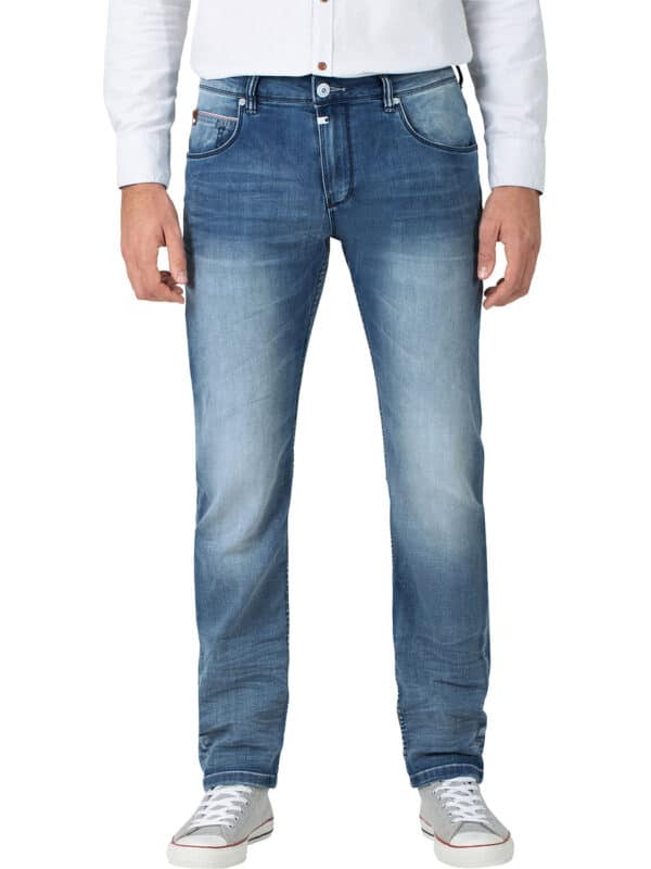 TIMEZONE Herren Jeans ScottTZ - Slim Fit - Blau - Antique Blue Wash