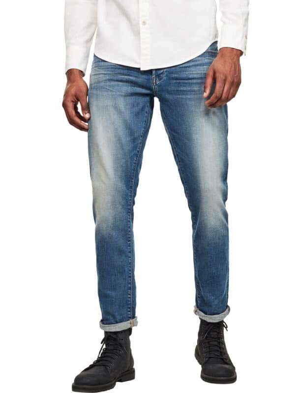 G-Star Herren Jeans 3301 Tapered Fit - Blau - Vintage Azure