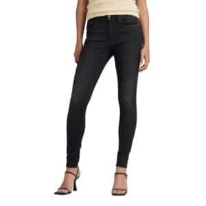 G-Star Damen Jeans 3301 High Skinny Fit - Schwarz Worn In Coal