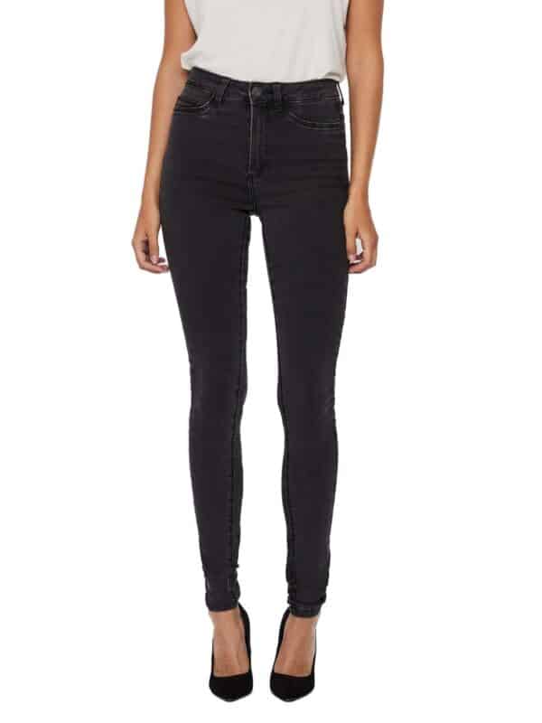 Noisy May Damen Jeans NMCALLIE HW SKINNY JEANS VI069DG - Skinny Fit - Grau - Dark Grey