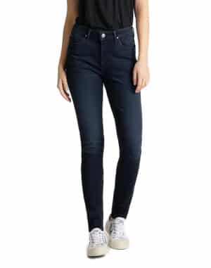 Lee Damen Jeans Scarlett High Skinny Fit - Blau - Worn Ebony