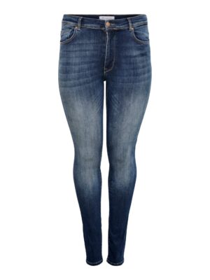 Carmakoma by Only Damen Jeans CARMAYA HW SK SHAPE UP - Skinny Fit - Blau - Dark Blue - Plus Size