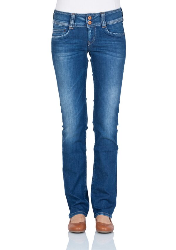 Pepe Jeans Damen Jeans Gen - Regular Fit - Blau - Royal Dark