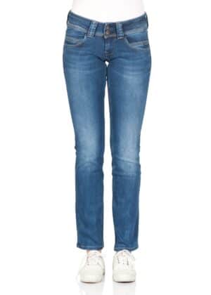 Pepe Jeans Damen Jeans Venus - Regular Fit - Blau - Authentic Rope