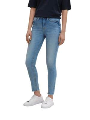 Tom Tailor Denim Damen Jeans JONA - Extra Skinny Fit - Blau - Used Light Stone Blue Denim