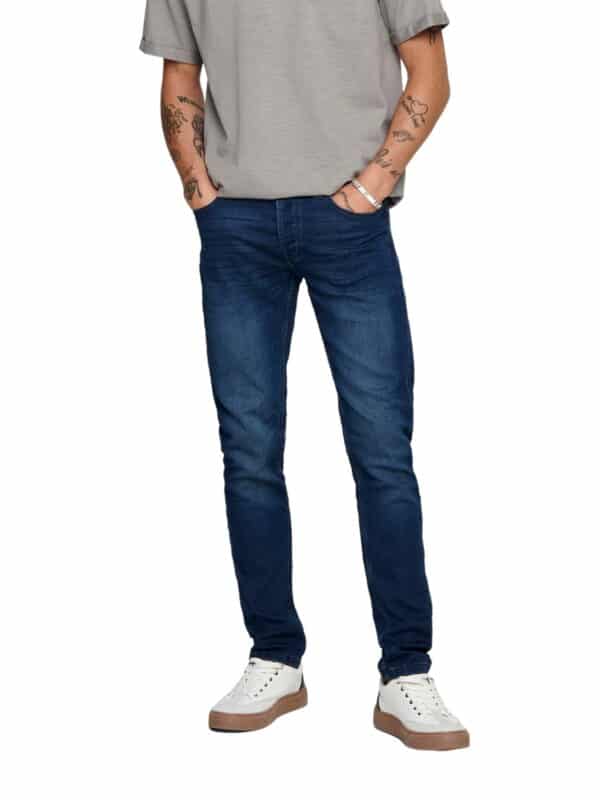 Only & Sons Herren Jeans ONSLOOM JOG DK BLUE PK 0431 - Slim Fit - Blau - Blue Denim