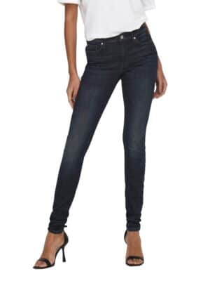 Only Damen Jeans ONLSHAPE REG SKINNY REA095 - Skinny Fit - Schwarz- Black Denim