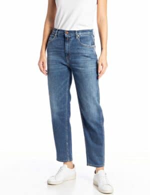 Replay Damen Jeans KEIDA - Baloon Fit - Blau - Medium Blue