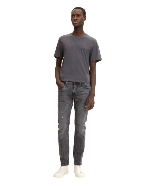 Tom Tailor Denim Herren Jeans Piers - Slim Fit - Grau - Destroyed Mid Stone Grey