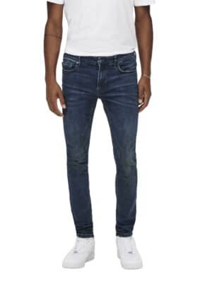 Only & Sons Herren Jeans ONSWARP SKINNY BLUE MA 9809 - Skinny Fit - Blau - Blue Denim