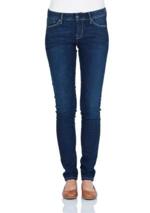 Pepe Jeans Damen Jeans SOHO - Skinny Fit - Blau - Dark Used Worn