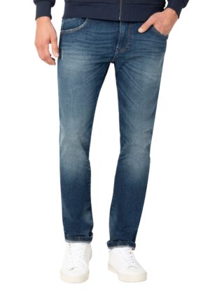 TIMEZONE Herren Jeans SLIM SCOTTTZ - Slim Fit - Blau - Dark Riged Wash