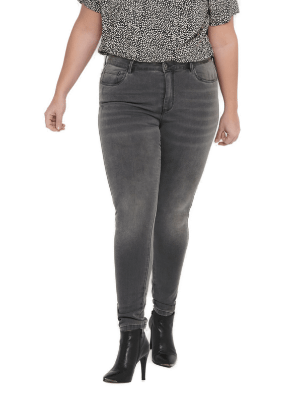 Carmakoma by Only Damen Jeans CARAUGUSTA BJ312 - Skinny Fit - Grau - Dark Grey Denim - Plus Size