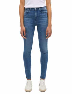 Mustang Damen Jeans GEORGIA Super Skinny Fit - Blau - Medium Blue Denim