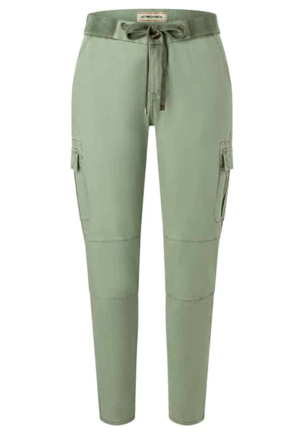 TIMEZONE Damen Cargo Hose SLIM MALIKATZ 7/8 - Slim Fit - Grün - Oil Green