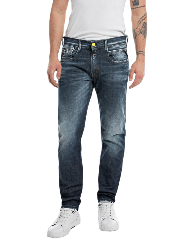 Replay Herren Jeans ANBASS - Slim Fit - Blau - Dark Blue Denim