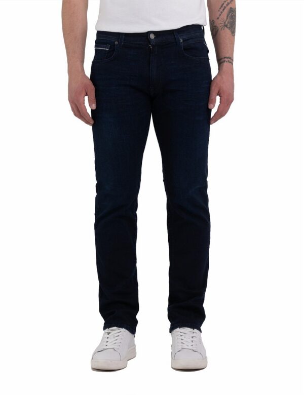 Replay Herren Jeans GROVER Straight Fit - Slim Leg - Blau - Dark Blue Denim