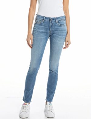 Replay Damen Jeans NEW LUZ - Skinny Fit - Blau- Medium Blue Denim