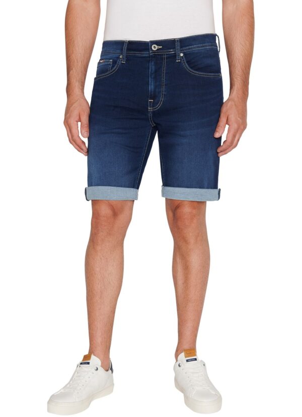 Pepe Jeans Herren Jeans Short SLIM GYMDIGO SHORT - Slim Fit - Blau - Dark Blue Denim