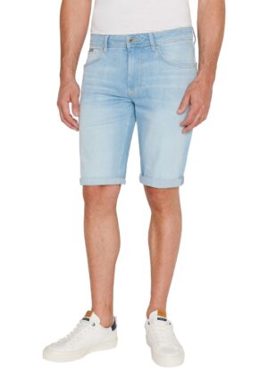 Pepe Jeans Herren Jeans Short STRAIGHT SHORT - Regular Fit - Blau - Light Blue Denim