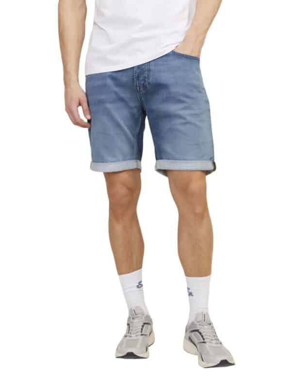 Jack & Jones Herren Jeans Short JJIRICK JJICON GE 381- Relgular Fit - Blau - Blue Denim