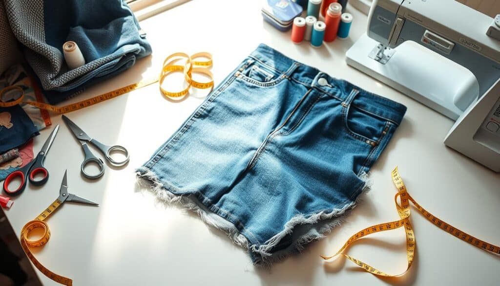 DIY: So machst du aus alten Jeans Shorts