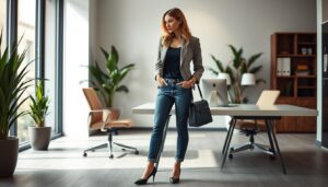 Jeans für das Büro: Wie man sie schick stylt